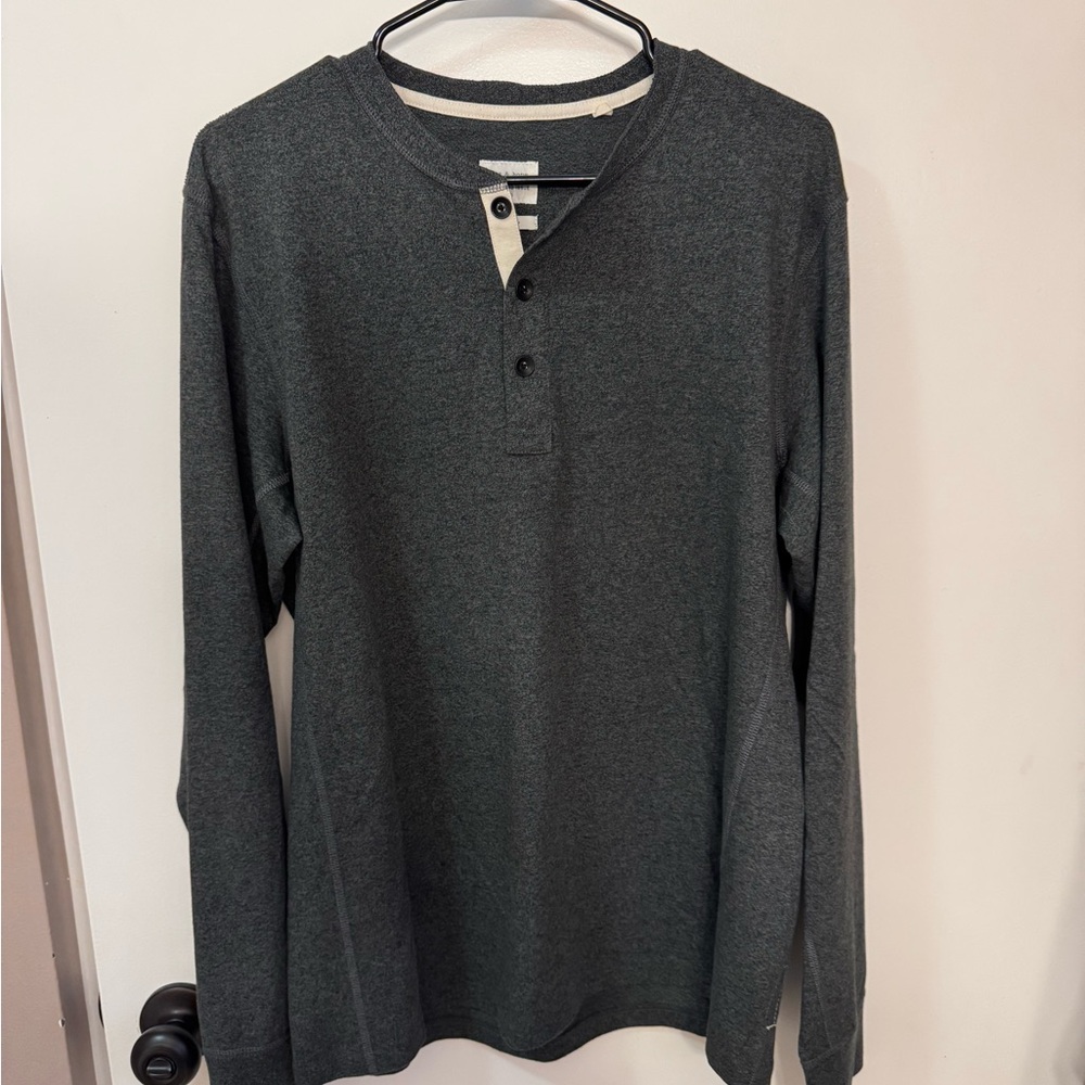 Rag & Bone Men's Dark Gray Henley Shirt